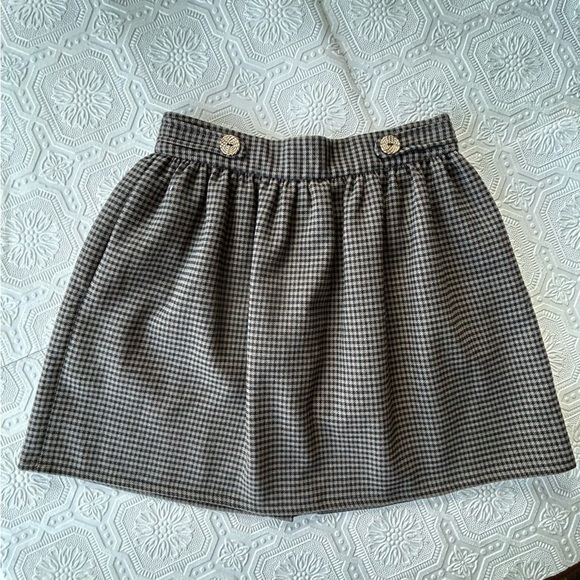 River Island Houndstooth Mini Skirt Sz 10 EUC - Picture 8 of 16